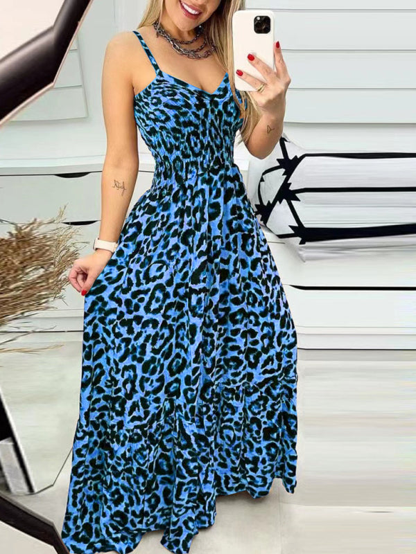 New Leopard Print V-Neck Dress