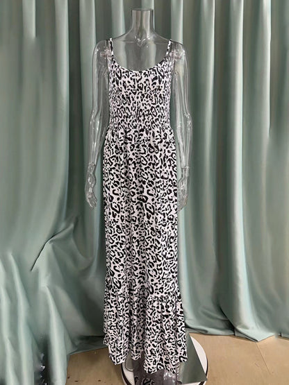 New Leopard Print V-Neck Dress