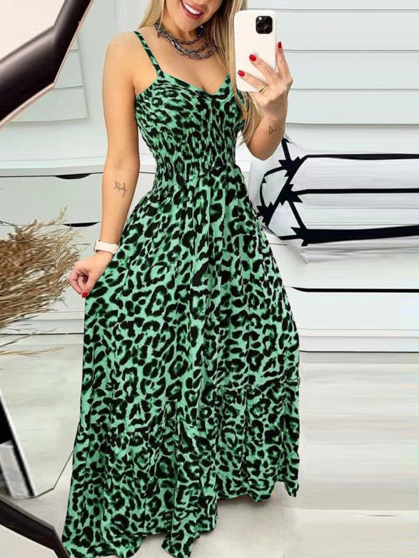 New Leopard Print V-Neck Dress