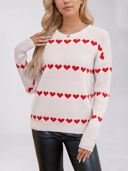 Valentine's Day Love Loose Sweater Cardigan