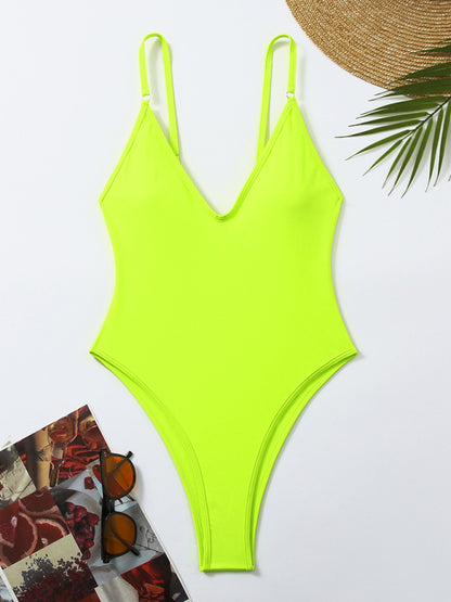 Women's multi-color sexy suspender one-piece bikini beach nightclub hot spring swimsuit