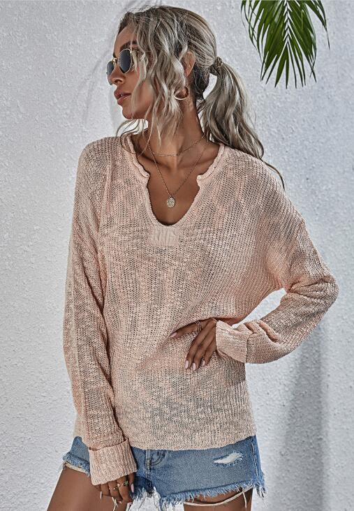 Women Casual V-Neck Knit Sweater